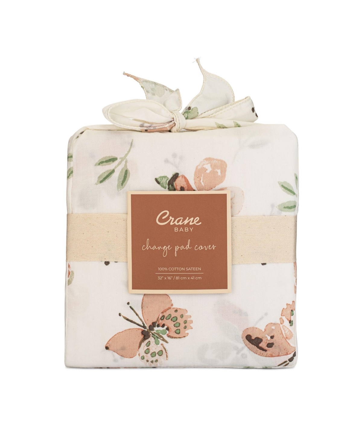CRANE BABY INFANTS PARKER QUILTED BUTTERFLY CHANGE PAD COVER 