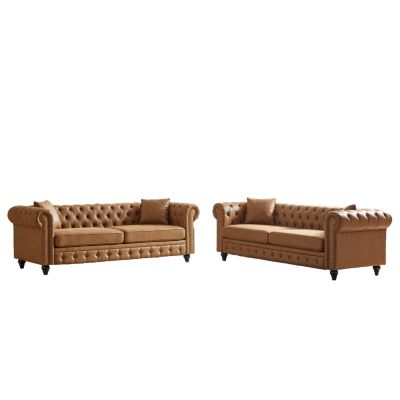 Modern 6-Seat Sofa with Cushions