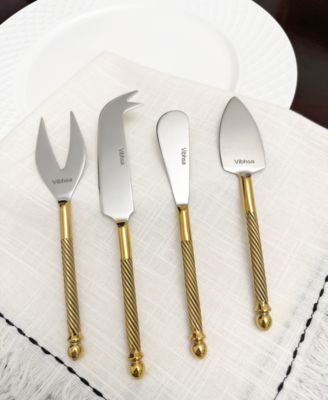 Swirl 4-Pc. Cheese Knives Set, Serving for 4