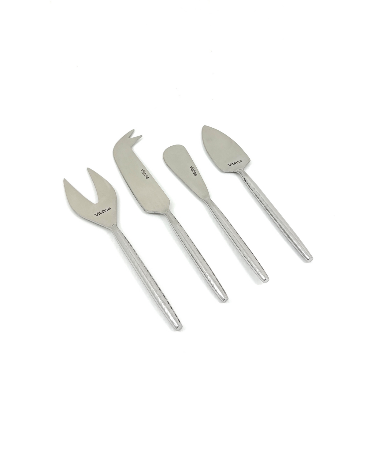 VIBHSA HAMMERED 4-PC. CHEESE KNIVES SET, SERVING FOR 4