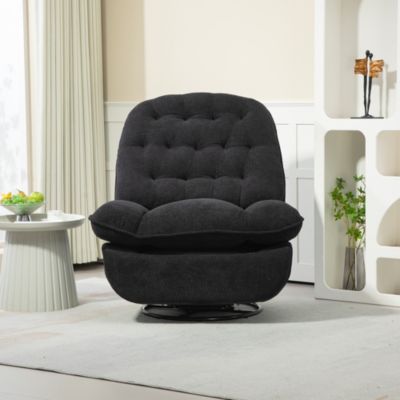 Recliner with 360 Swivel & Chenille Upholstery