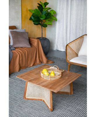 27.6x27.6x13.8" Teak Coffee Table