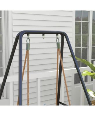 A-Shaped Hammock Chair Stand, Heavy Duty Swing Stand for Indoor & Outdoor Use, Max 330 lbs., Black