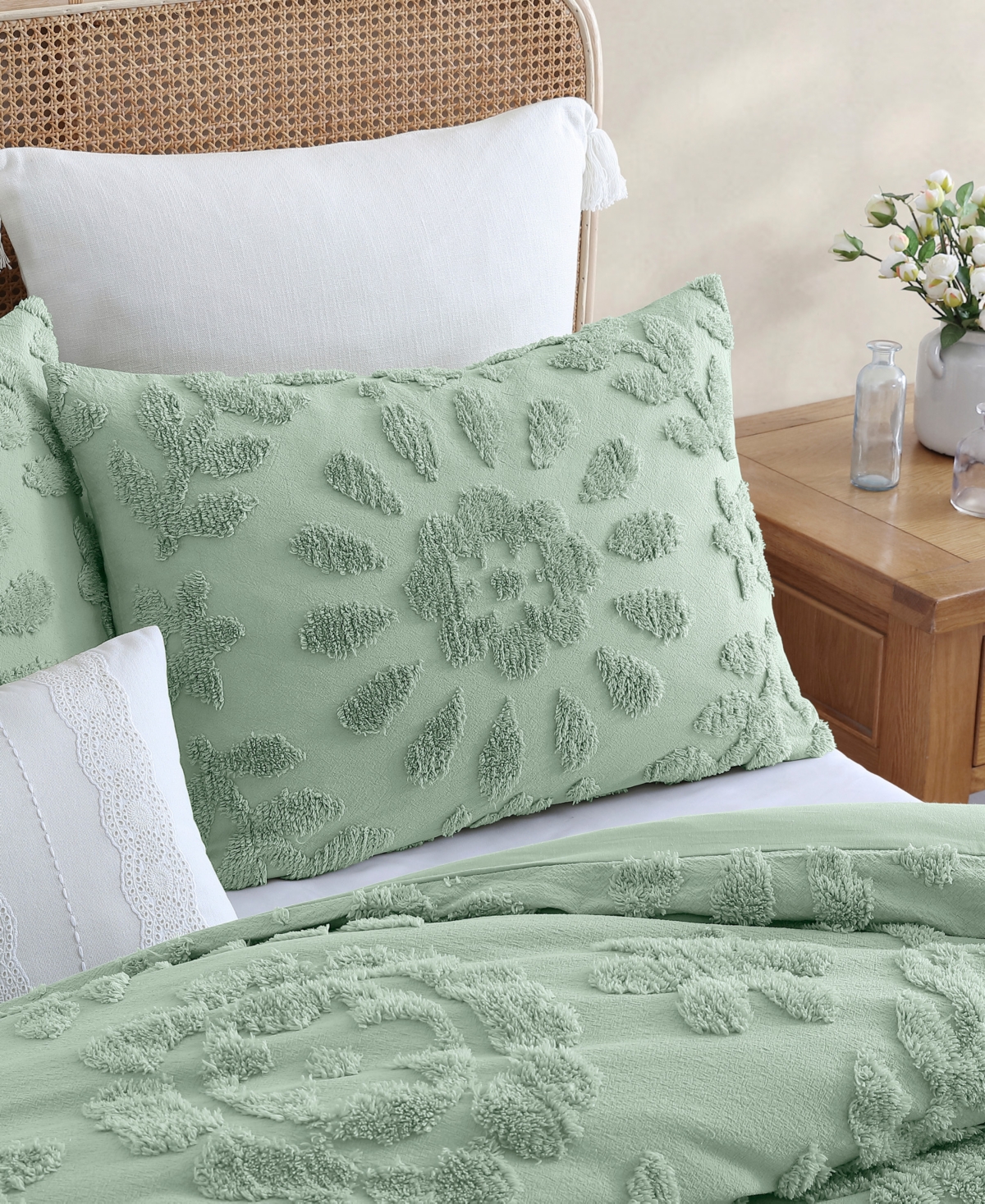 Peri Home Chenille Laurel 3-pc. Comforter Set, King In Sage