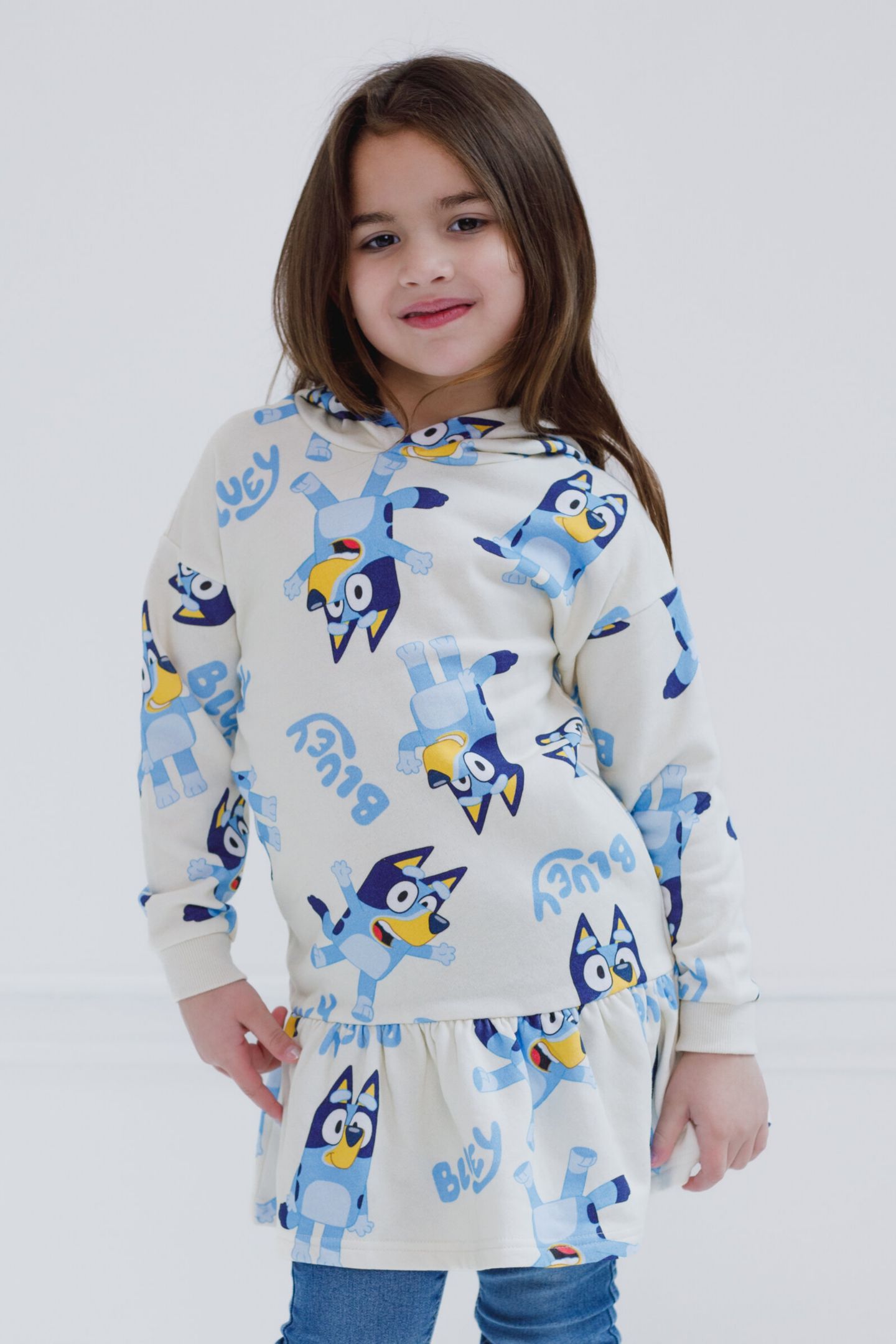 Платье Bluey Fleece Dress для девочек-малышей, цвет: Белый — фото 5