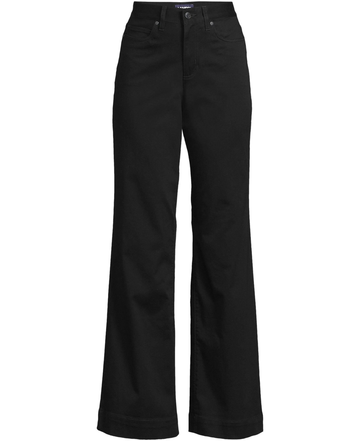 Petite High Rise 5 Pocket Wide Leg Chino Pants