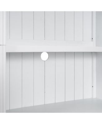 Streamdale Stylish 5-Tier Wood Bookcase with Adjustable Shelves