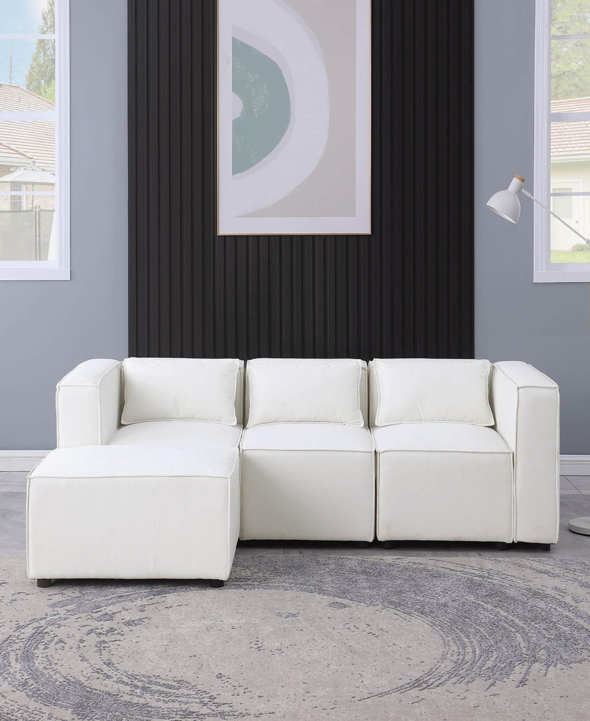 Streamdale Furniture Plush Chenille Modular Sofa with Ottoman: Comfort, Style, and Versatility