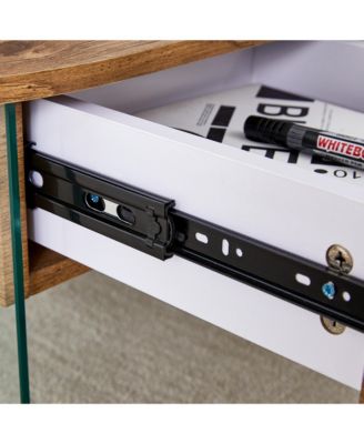  Chic Coffee Table with Drawers and Tempered Glass