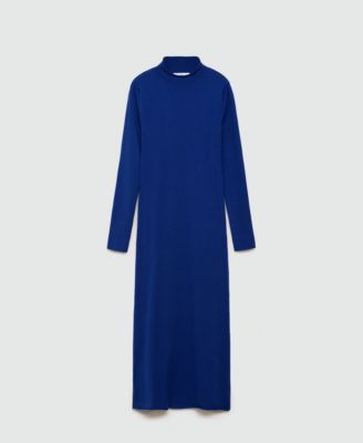 knitted dress boden Winifred Frilled Knitted Dress-Navy