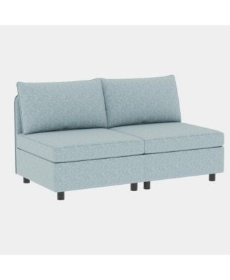 Modular Sectional Sofa, Convertible Sofa Seat With Storage, Sleeper Sectional Sofa Set, Fabric Flexible Modular Combinations for Living Room