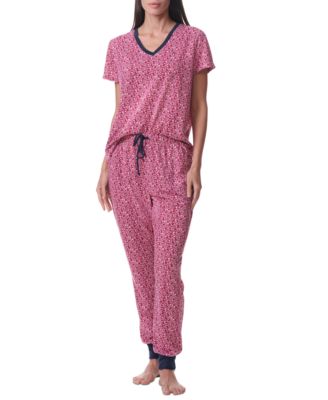 Tommy Hilfiger - Women's Printed Short-Sleeve Tee & Jogger Set