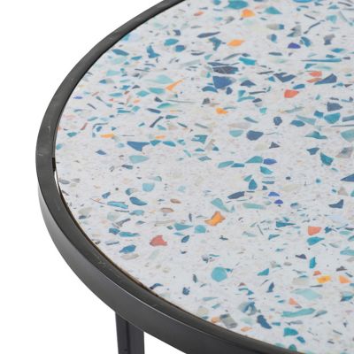 Metal Frame Round Stacking End Tables