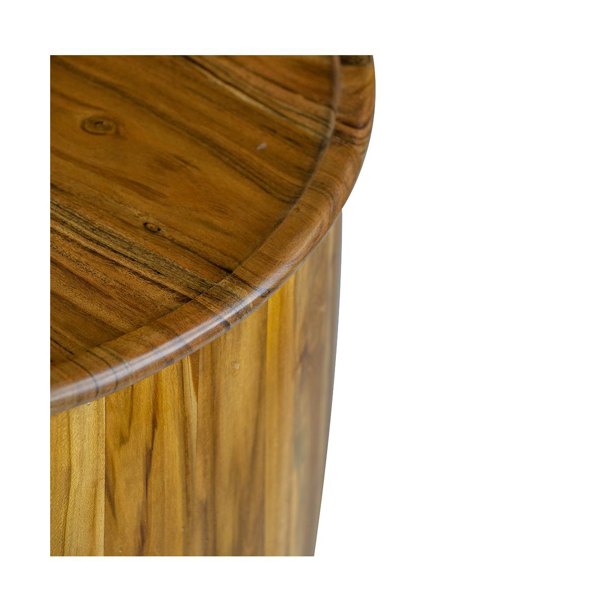 Streamdale Furniture 22x22x25" Drum Side Table With Tray Style Top