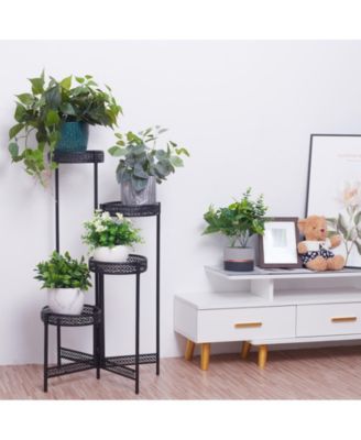 Metal Multi-tier Planter Flowers Pots Holder Garden Patio Decor Plants Rack Stand