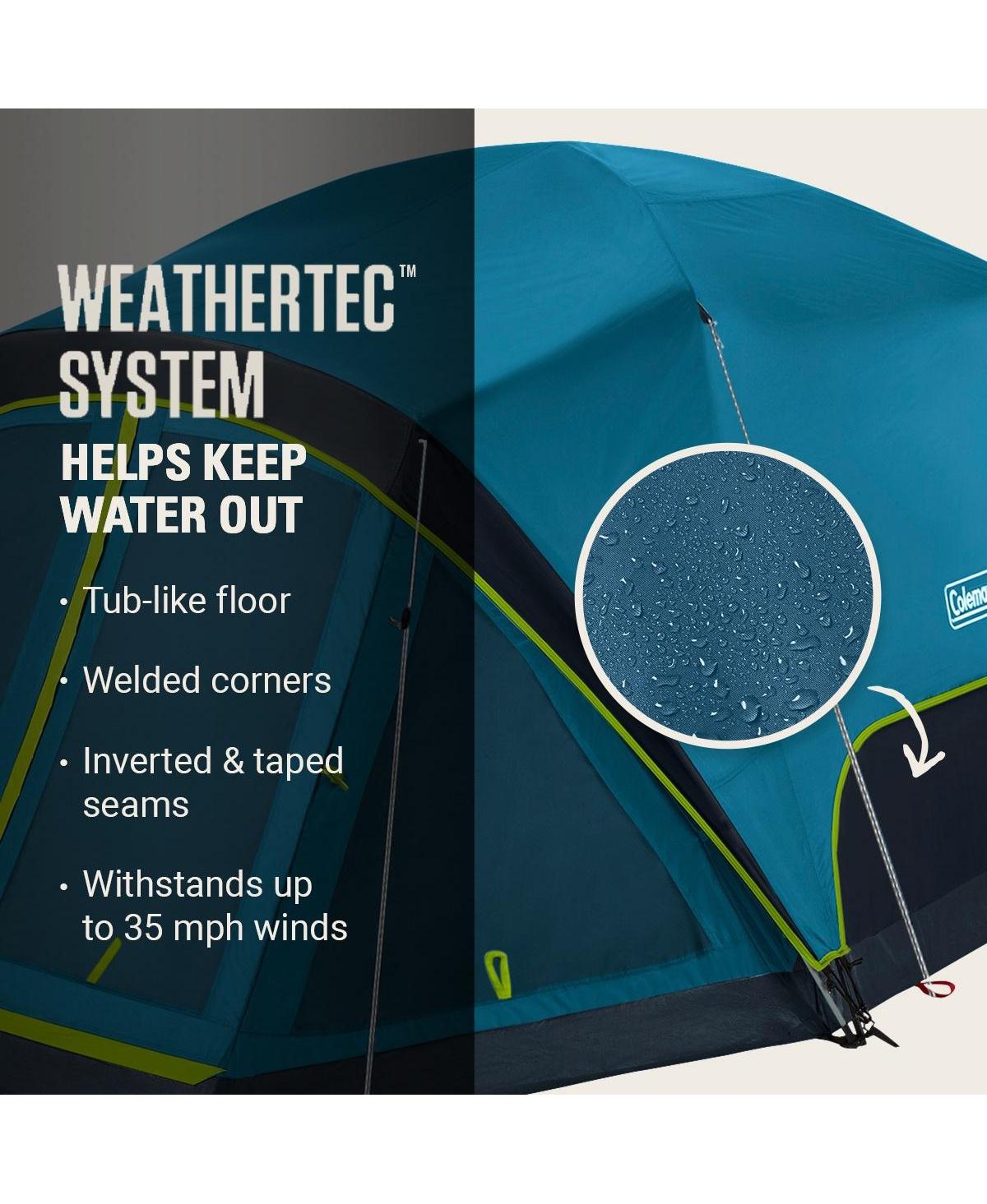 Coleman Skydome 4-Person Screen Room Camping Tent with Dark Room Technology