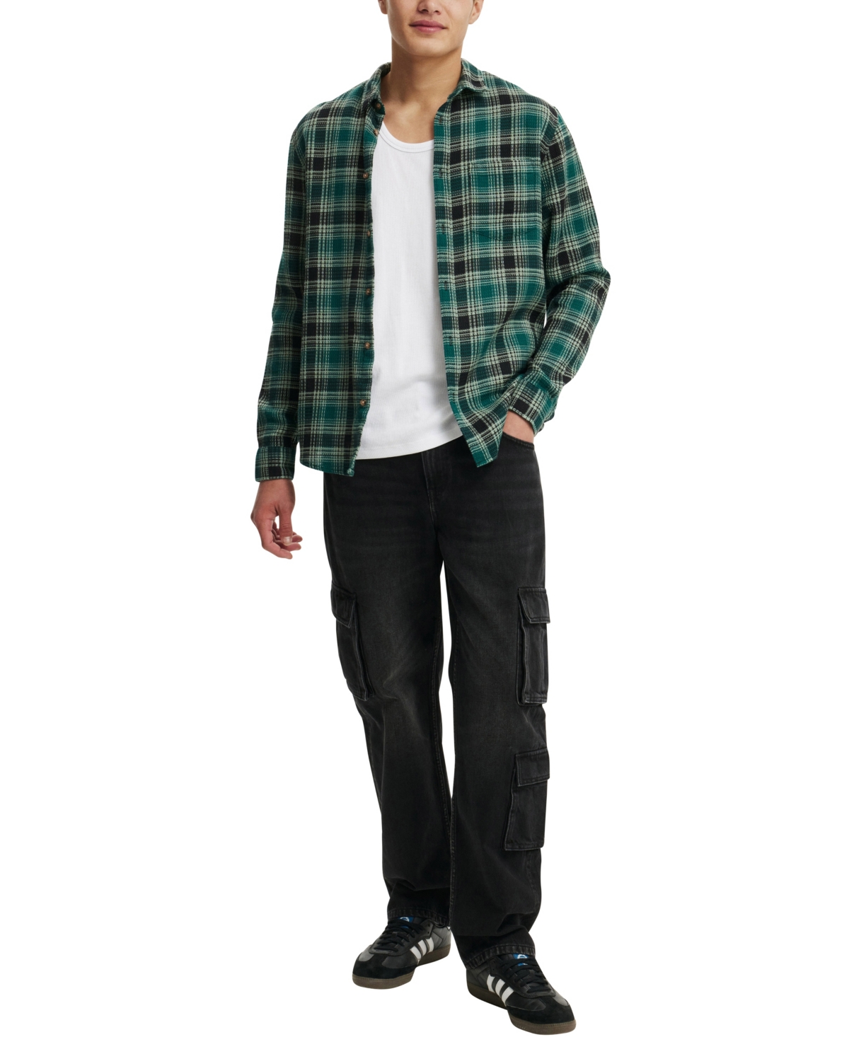 COTTON ON MEN'S BOSTON LONG SLEEVE SHIRT 