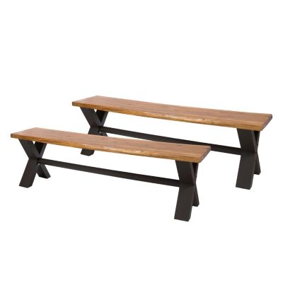 Streamdale Acacia Wood X-Cross Picnic Bench