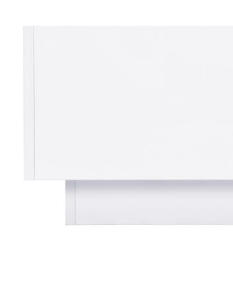 Streamdale High Gloss Coffee Table with 16-Color LED, 5mm Tempered Glass