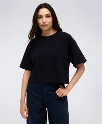 Kenneth Cole - Women's Heavyweight Cotton Jersey Logo T-shirt