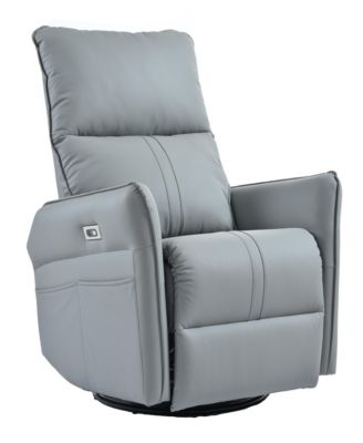 Electric Power Swivel Recliner for Adults (Blue-gray