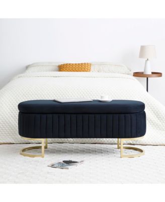 Modern Velvet Storage Bench