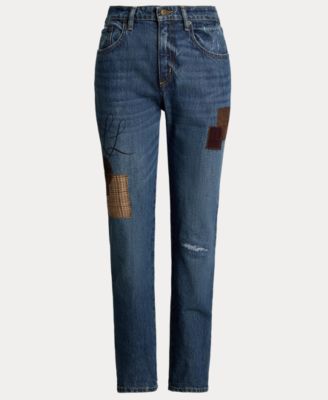 【Ralph Lauren】Relaxed Boyfriend Patchwork Jeans★セール Lauren Ralph Lauren Women's Patchwork Boyfriend Tapered
