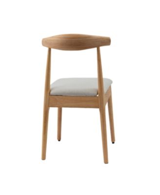 Mid Century Dining Room Chairs Set of 2,Wood and Fabric Upholstered Four Dining Chairs