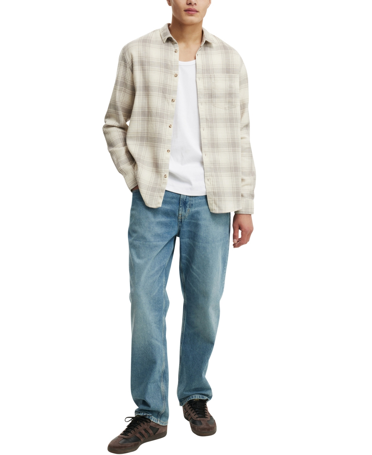COTTON ON MEN'S BOSTON LONG SLEEVE SHIRT 