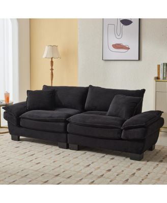  Corduroy Sofa Sleeper Couch with Pillows
