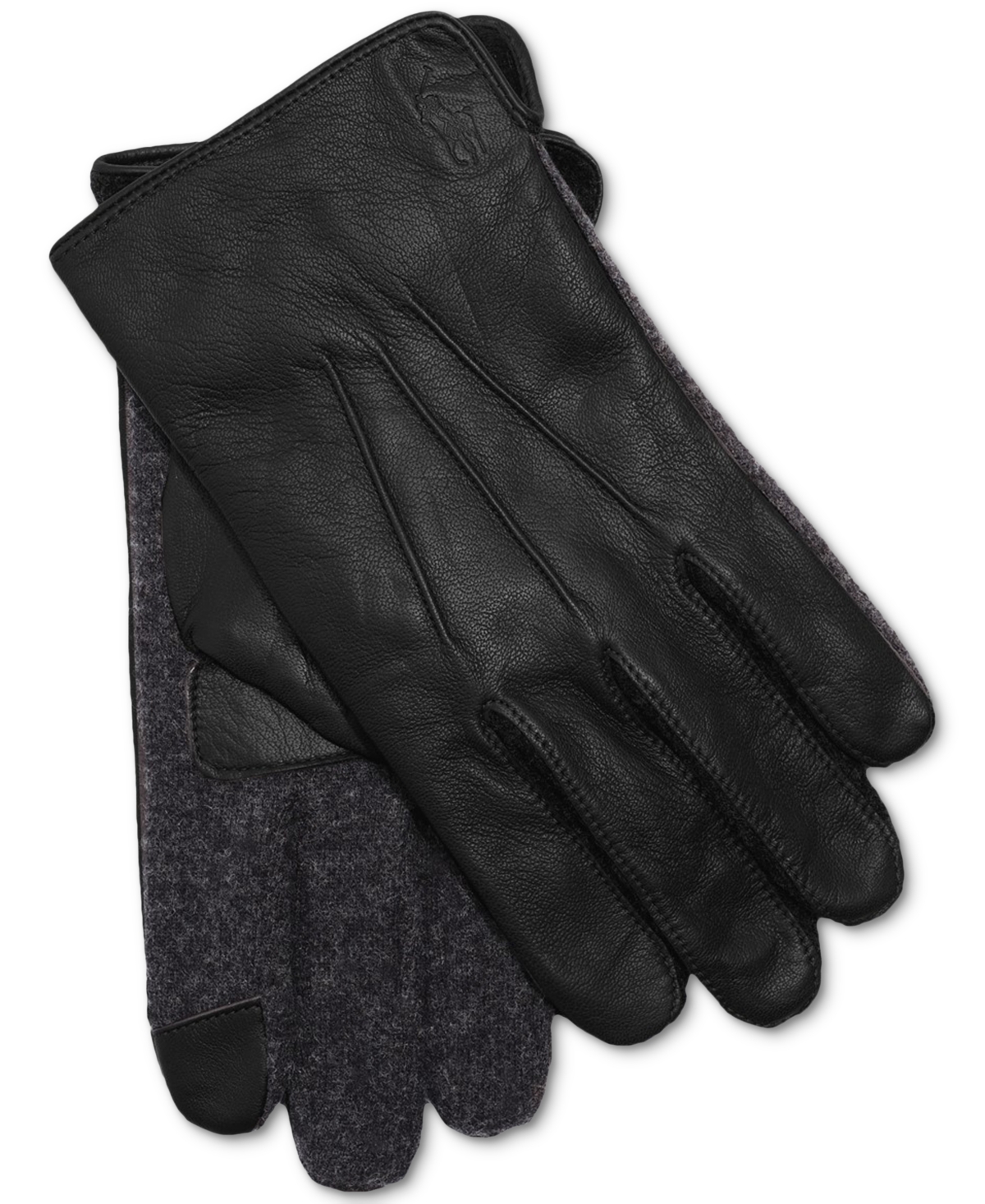 Polo Ralph Lauren Men's Nappa Hybrid Touch Glove In Black,char