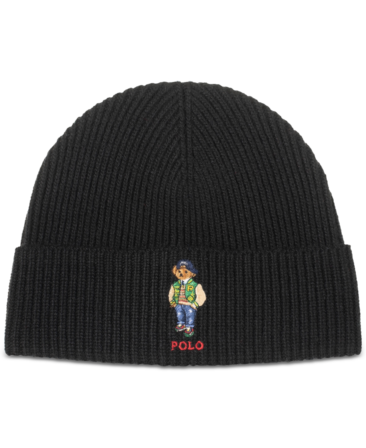 Polo Ralph Lauren Men's Signature Varsity Bear Beanie In Polo Black