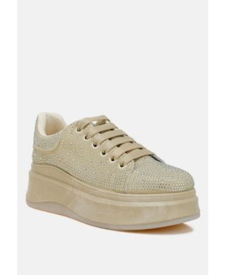 Jitter Bug Rhinestones Embellished Chunky Sneakers