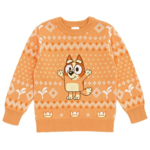 Свитер Bluey Holiday для девочек, цвет: Янтарный оранжевый