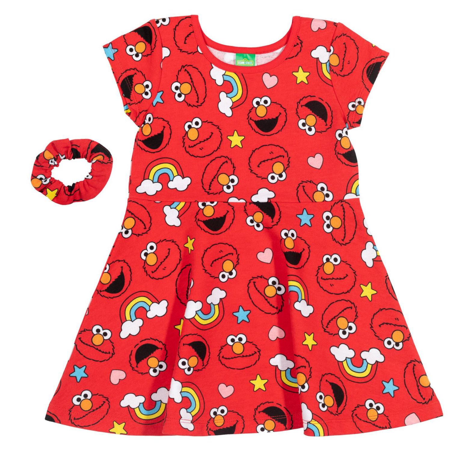 Baby Girls 2-Piece Skater Dress and Scrunchie Set