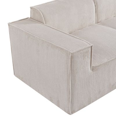 Streamdale 78" Corduroy Fabric Sectional Sofa