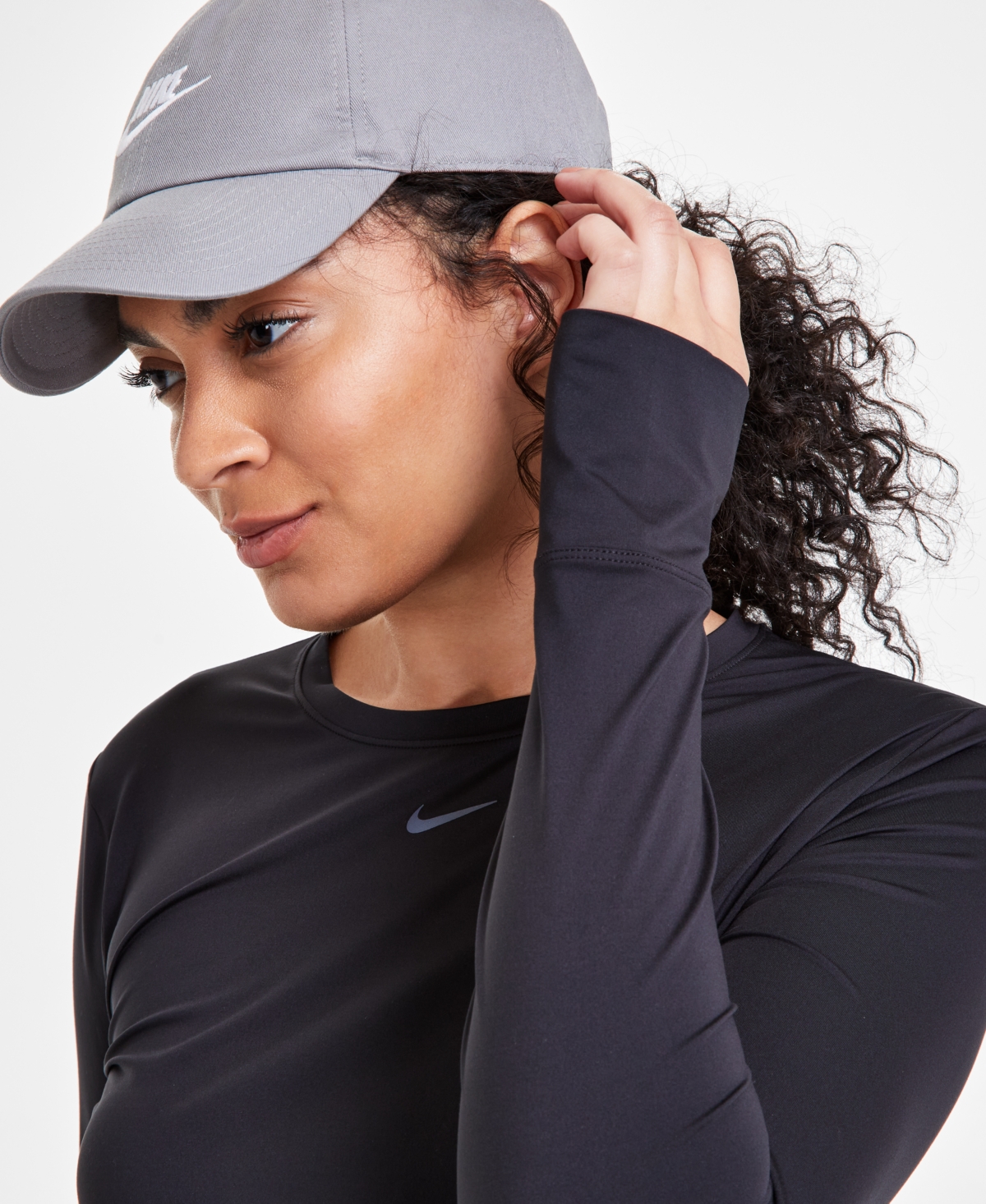 Nike One Classic Dri-fit Long Sleeve Training Top In Black