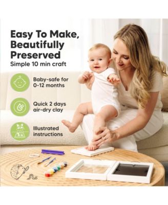 Rune Baby Hand and Footprint Kit Frame, Baby Shower Gifts for Girls, Boys, Newborn Baby Footprint Kit Makers