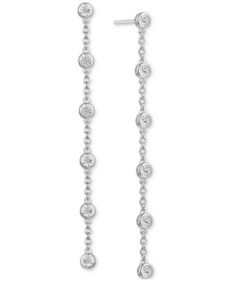 3-Pc. Set Diamond Station Collar Necklace, Bracelet & Linear Drop Earrings (1/5 ct. t.w.) in Sterling Silver