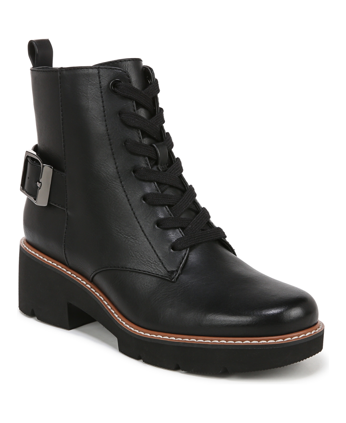 Naturalizer Cabaret Bootie In Black Faux Leather
