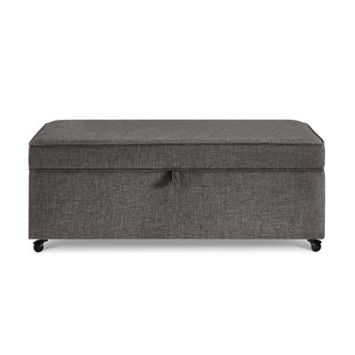 Streamdale Modern Ottoman with Storage and Wheels (Grey