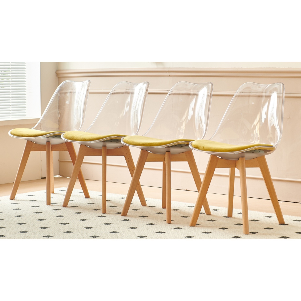 Streamdale Furniture 1+4,5pieces dining set, Table metal leg Dining Table for 4-6 people With glass Table Top, Pedestal Dining Table, End Table Leisur