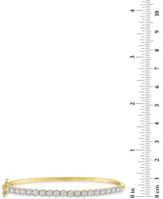 Lab-Grown Diamond Prong Bangle Bracelet (1 ct. t.w.) in Sterling Silver or 14k Gold-Plated Sterling Silver