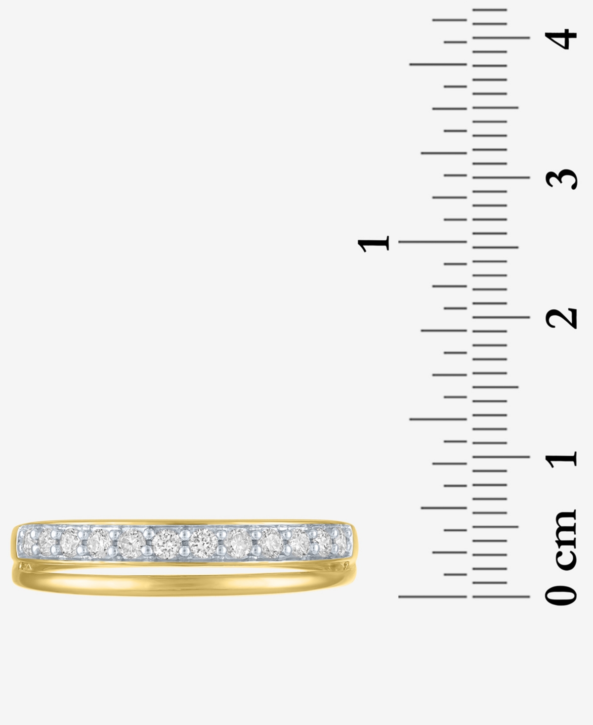 Forever Grown Diamonds Lab-grown Diamond Faux-stack Ring (1/4 Ct. T.w.) In 10k Yellow Gold In Yellow Gold