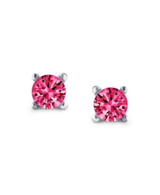 Minimalist Tiny 0.25CTW CZ Cubic Zirconia Solitaire Cartilage Stud Earrings Sterling Silver Screwback Posts