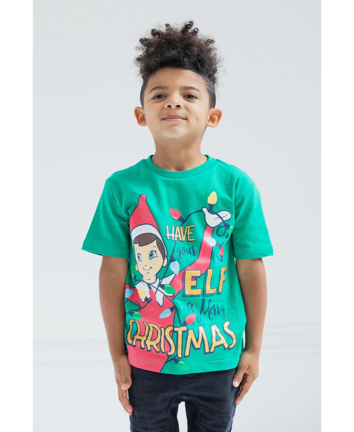 Elf on the shelf Toddler Boys The Christmas 2 Pack T-Shirts to -/ green