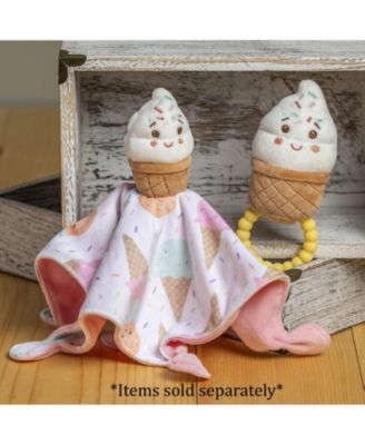 Sweet Soothie Soft Baby Rattle with Teether Ring, Ice Cream