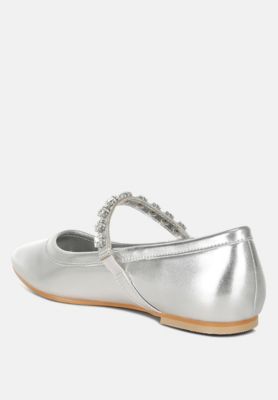 Womens Gloxinia Metallic Mary Jane Ballerinas
