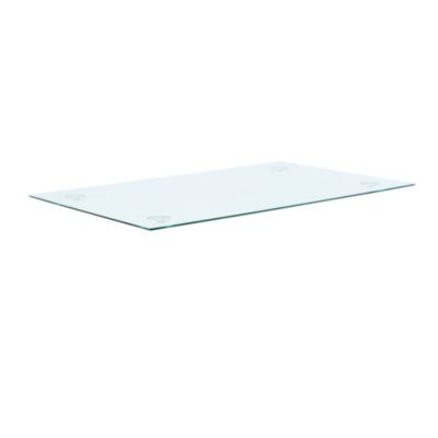 Elegant Rectangular Glass Table Modern Minimalism, Easy Assembly