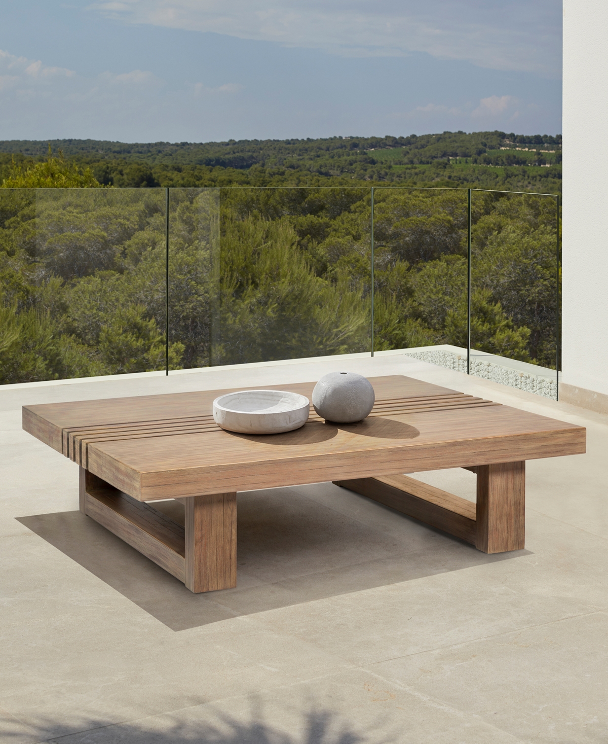 Macy's Vivid Outdoor Coffee Table In Light Brown